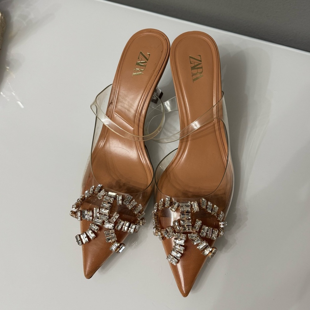 Zara Transparent Kitten Heels